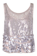 Alberta Ferretti Sequin Embellished Tank Top