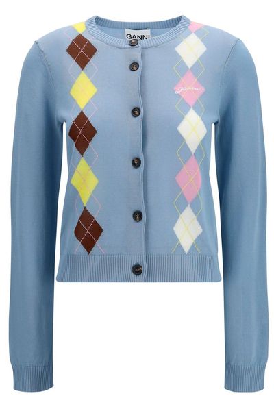 Ganni Argyle Buttoned Cardigan