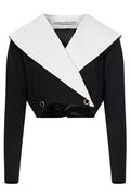 Alessandra Rich Cepe Cropped Double Breasted Jacket