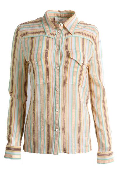 Chloé Striped Long-Sleeved Shirt