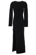 Saint Laurent Lace-Up Long-Sleeved Dress
