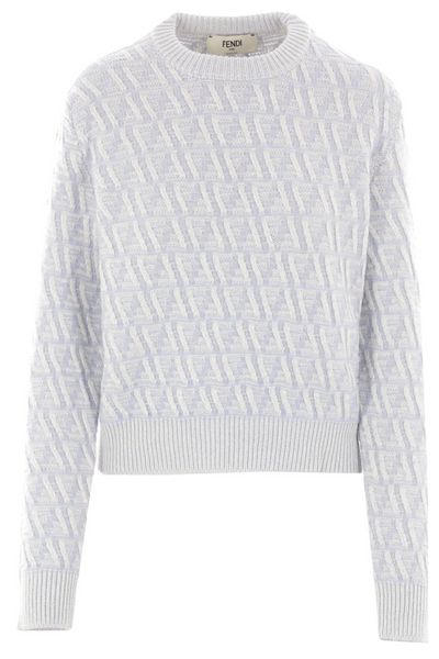 Fendi Monogrammed Crewneck Knitted Jumper