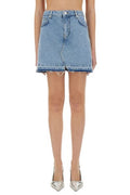 Moschino Jeans Distressed Denim Shorts