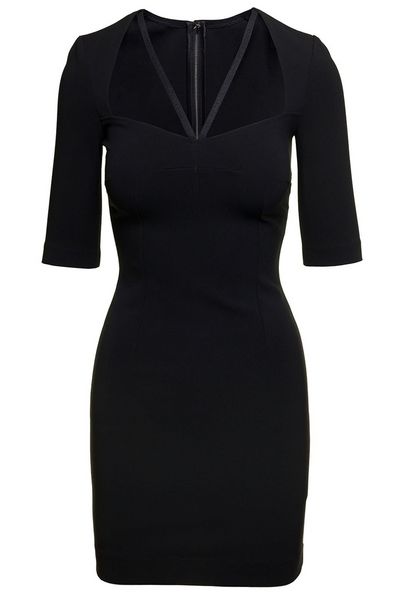 Dolce & Gabbana Short Sleeved V-Neck Mini Dress