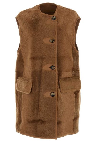 Max Mara Buttoned Sleeveless Coat