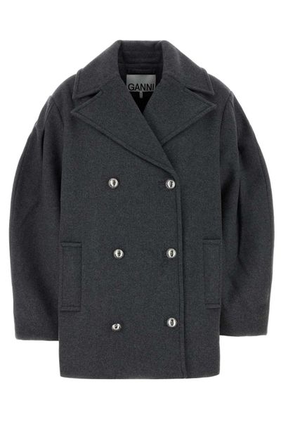 Ganni Oversized Midi Peacoat
