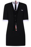 Thom Browne Stripe Detailed Mini Dress