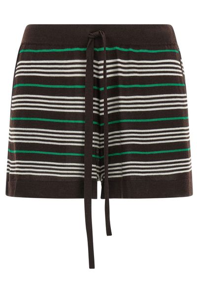 P.A.R.O.S.H. Listripes Striped Drawstring Shorts