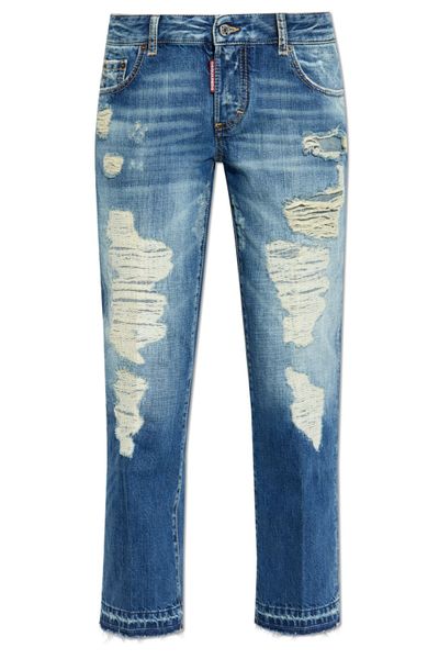 Dsquared2 Medium Fade Wash Jenna Distressed Jeans