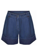 Fay Logo Embroidered Denim Shorts