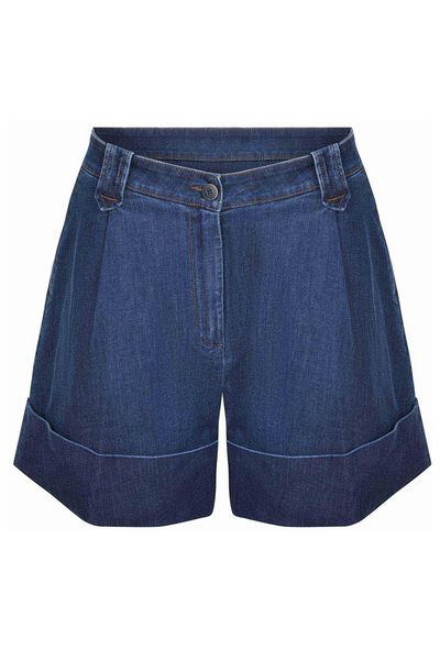 Fay Logo Embroidered Denim Shorts