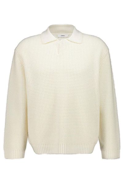 Commas Waffle-Knit Long Sleeved Buttoned Sweater