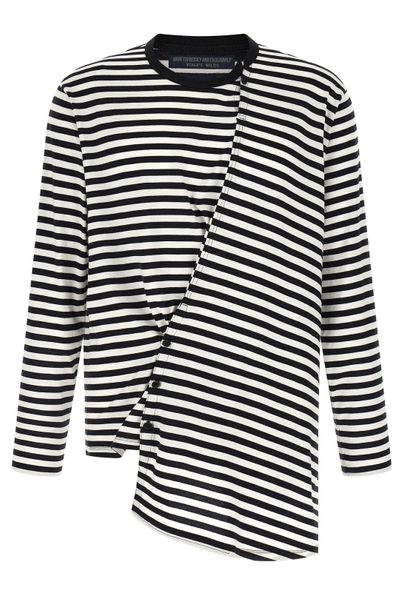 Yohji Yamamoto Paneled Striped T-Shirt