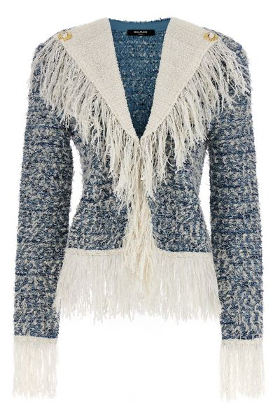 Balmain Tweed Denim Jacket