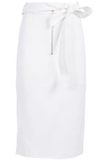 Elisabetta Franchi Tied Waist Zip-Detailed Midi Skirt