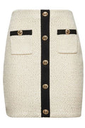 Self-Portrait Sequin Knit Mini Skirt
