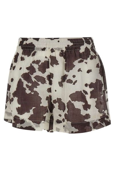 Mc2 Saint Barth Meave Animal-Print Shorts