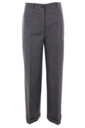 Prada Pleated Turn-Up Hem Trousers