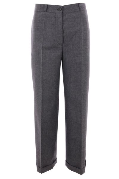 Prada Pleated Turn-Up Hem Trousers