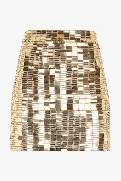 Roberto Cavalli Metallic Appliqués Miniskirt