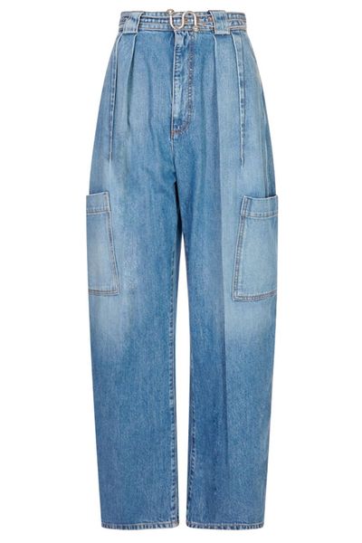 Sportmax Spdlastra Oversized Denim Cargo Jeans