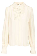 Valentino Embroidered Crepe De Chine Top