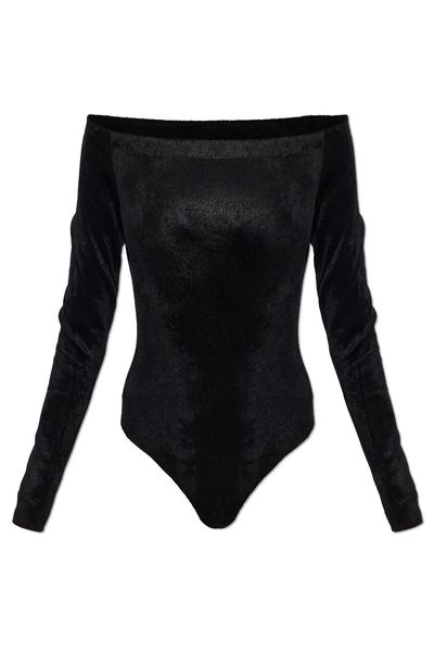 Alaïa Long-Sleeved Off-Shoulder Bodysuit