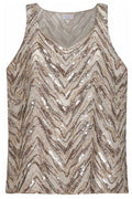 Brunello Cucinelli Sequin-Embellished Chevron Top
