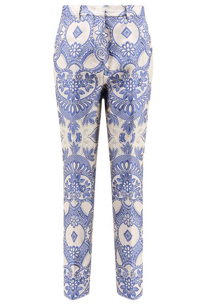 Etro Jacquard Lace Cigarette Trousers