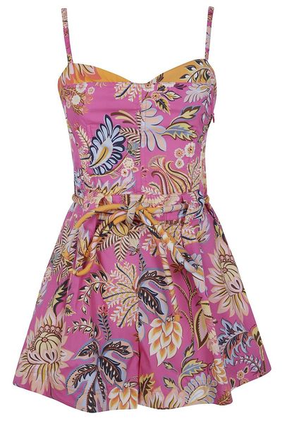 Farm Rio Floral Drawstring Romper