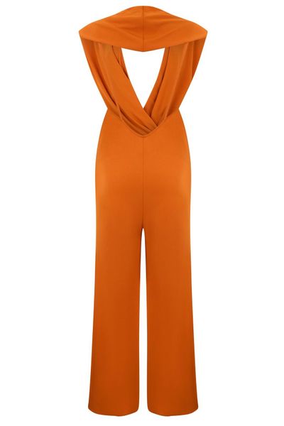 Alberta Ferretti Draped V-Neck Jumpsuit