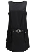 Ganni Duchesse Belted Mini Dress