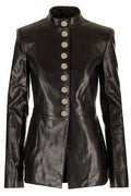 Khaite Button-Up Leather Jacket