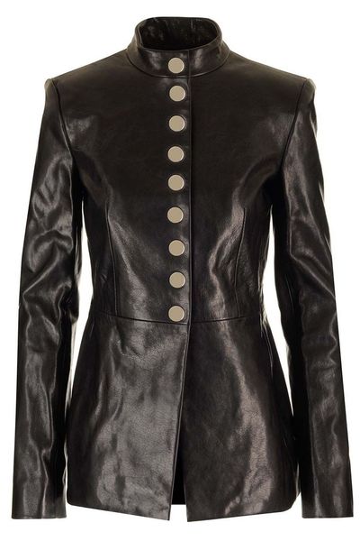 Khaite Button-Up Leather Jacket