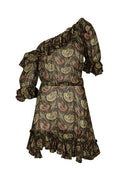 Saint Laurent Ruffled One-Shoulder Dress