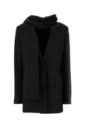 Totême Single-Buttoned V-Neck Cape Blazer