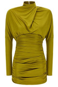 Balmain Draped Ruched Mini Dress