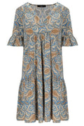 Weekend Max Mara Fuoco Floral Printed V-Neck Dress