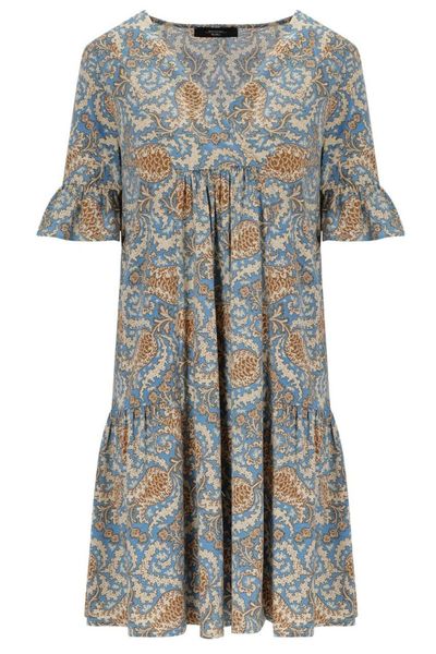 Weekend Max Mara Fuoco Floral Printed V-Neck Dress