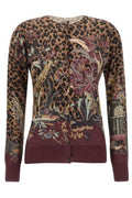 Etro Animal Floral Print Cardigan