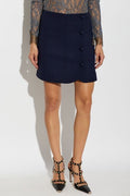 Valentino Buttoned Wrap Mini Skirt