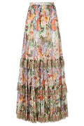 Etro Floral Printed Pleated Midi Skirt