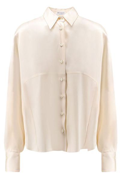Brunello Cucinelli Boxy Silk Shirt