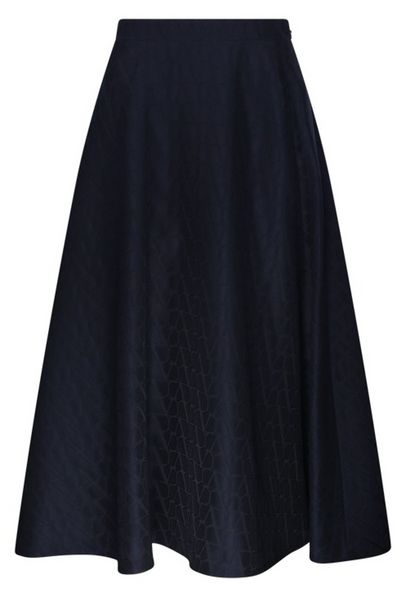 Valentino All-Over Logo Patterned Pleated Skirt
