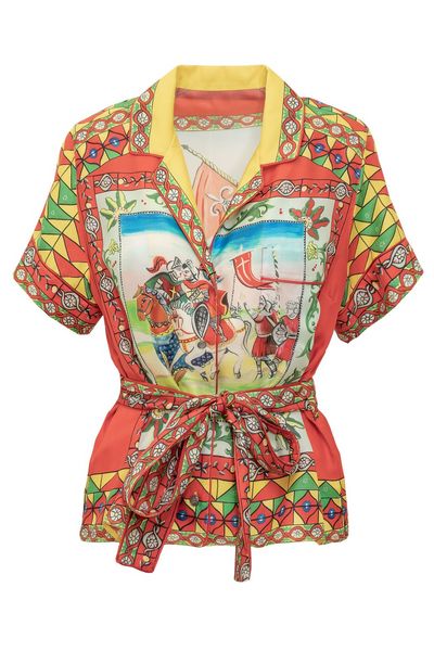 Dolce & Gabbana Graphic-Printed Pajama-Style Shirt