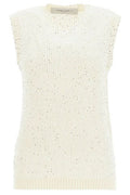 Golden Goose Deluxe Brand Sequined Mesh Knitted Tank Top