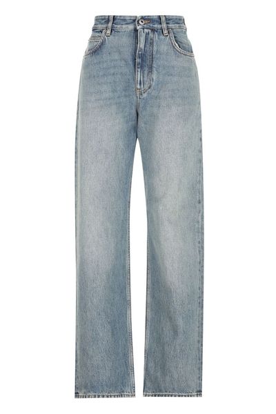 Loewe Logo Patch Straight Leg Jeans