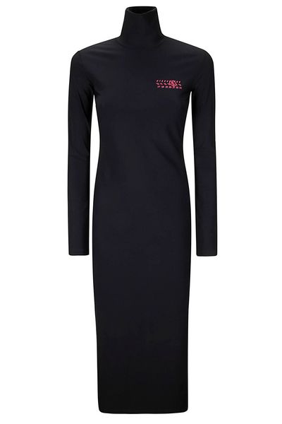 MM6 Maison Margiela High-Neck Maxi Jersey Dress