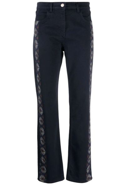 Etro Floral Detailed Mid-Rise Jeans