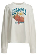 Ganni Strawberry Graphic Long-Sleeve T-Shirt